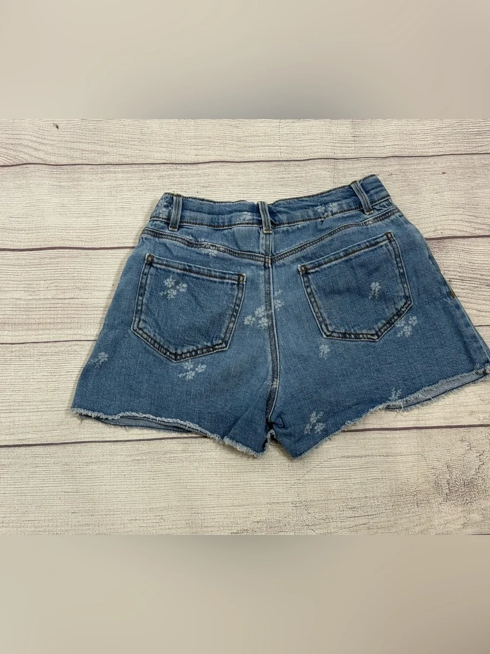 OshKosh B'gosh Blue Floral Denim Cutoff Shorts
